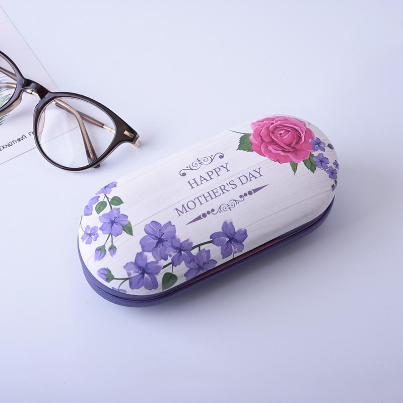 Handmade Chinese Style Double Layer Eyeglass and Contact Lens Case with Cute Digital Print