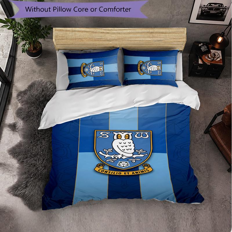 Sheffield Wednesday Themed Bedding 3Pcs Duvet Cover Set Decorative Bed Linen For Teen Room Home Decoration