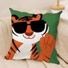 Cartoon Animal Cute Cushion Cover Silky Short Plush Double-Sided Printed Pillow Case for Sofa All Seasons Home Decor Gift