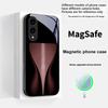 Оранжево-желтый светящийся ремешок для Magsafe Samsung S25 S25 Edge S25Ultra S8 9 10 20 S21 Pro 22 Plus S23 FE S24 Ultra Стеклянный чехол для телефона