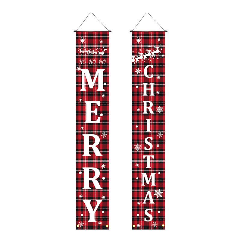 New Christmas Hanging Flag: Atmosphere Decoration, Ins Style Background Cloth, Custom Christmas Couplets for Porch (2026).