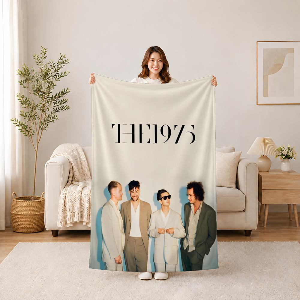 Плед-шаль The1975, летний, из фланели, антистатический, стирающийся, для автомобиля, офиса, детского сна