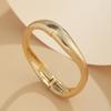 Ingemark Punk Heavy Metal Chunky Smooth Open Spring Bangles for Women Creative Wide Cuff Bracelet Grunge Jewelry Steampunk Men