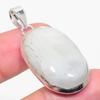 Natural Rainbow Moonstone Gemstone 925 Sterling Silver Pendant 1.81" e9W32