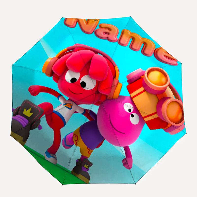 Custom Name Jelly Jamm Theme Automatic Umbrella, Lightweight & Portable, 8 Rib, Perfect for Outdoor Travel, Birthdays, Christmas, Gifts.