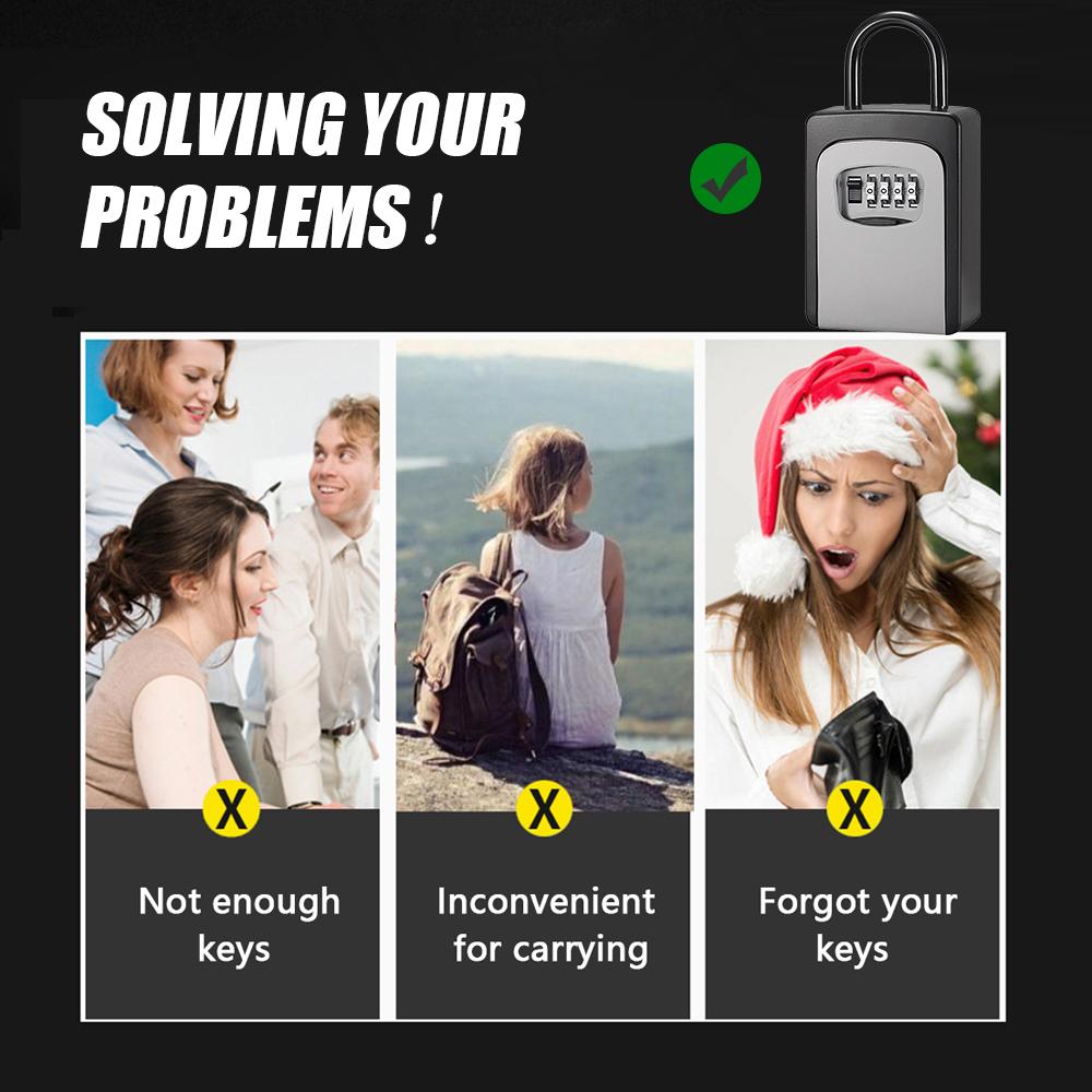Сейф для ключей с пылезащитной крышкой Нет необходимости устанавливать 4-значный пароль Ящик для хранения ключей Ключ