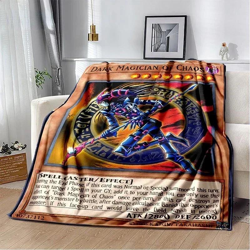 Одеяло с рисунком Yu Gi Oh, голубые глаза, белый дракон, мягкое плюшевое одеяло с рисунком аниме, покрывало для спальни, домашний декор