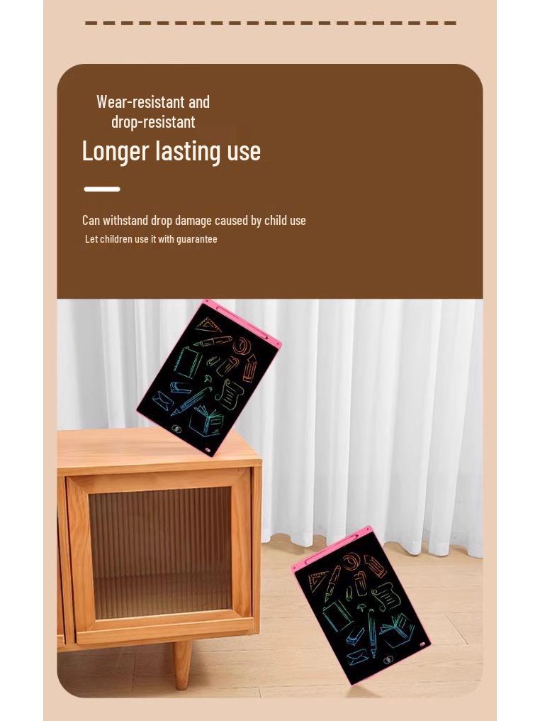 Kids' LCD Writing Tablet - Erasable Drawing & Color Painting Toy