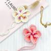 Crochet Hibiscus Flower Car Hanging Accessories for Women,Handmade Hawaiian Tropical Flower Ornament,Cute Crochet Plant for Car Rearview Mirror