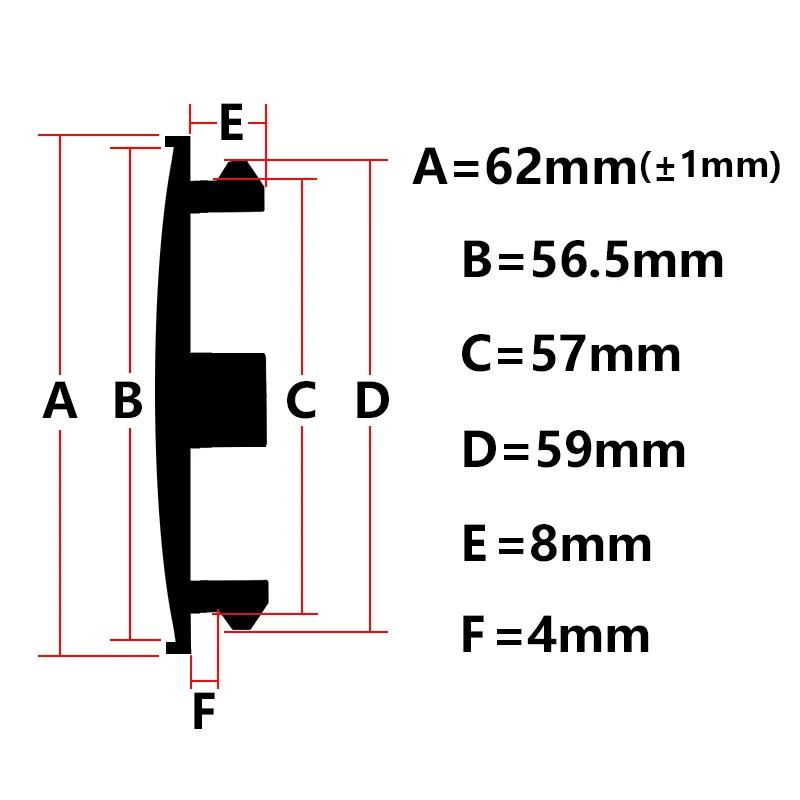 4 шт./компл. 62 мм колпак ступицы автомобиля колпак обода автомобиля крышка ступицы ABS черный серебристый колпак ступицы пылезащитные чехлы аксессуары для модификации автомобиля