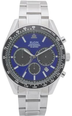 Часы-хронограф Elgin Синие Мужские FK1401S-BL,