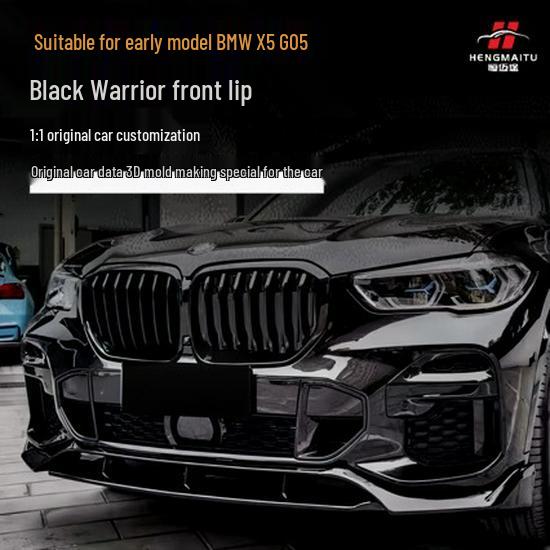 BMW X5 (2019-2022 гг.) G05 Черный Воин Комплект Модификации Переднего Разделителя Губы