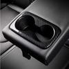For KIA Sportage 2022-2024 Carbon Fiber Rear Water Cup Holder Frame Cover Trim