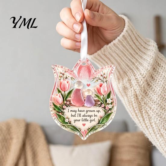 Holiday Party Decor Heartfelt Keepsake Ornament, Acrylic Hanging Decoration for Loved Garden Festive Ornaments Ones, Christmas Tree Pendant