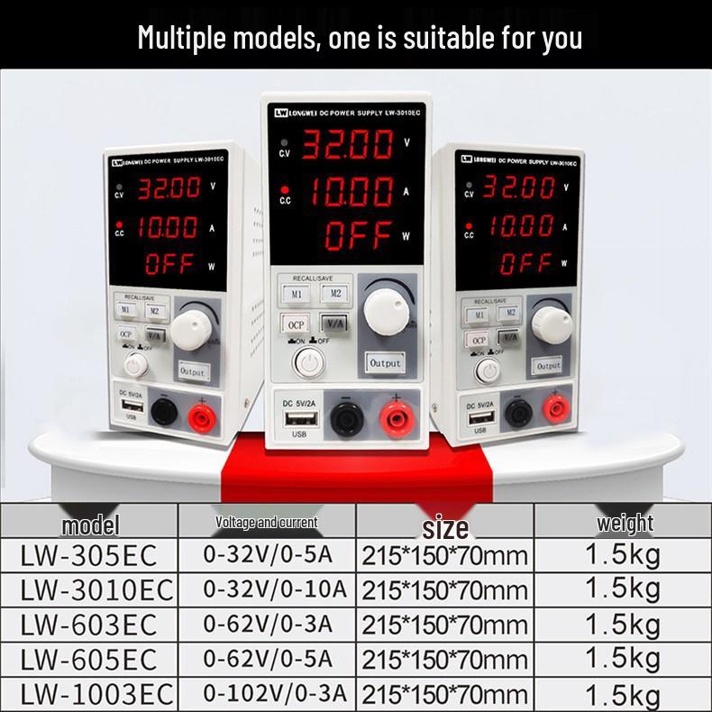 Longwei DC Programmable Power Supply 30V 5A 10A Adjustable for Electroplating and Testing