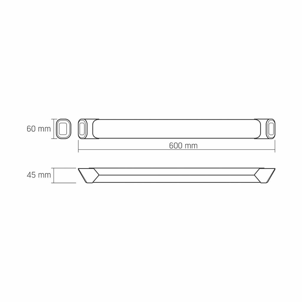 Lampa Led Natynkowa Aluminiowa 60 Cm 36W 4000Lm 5000K Videx