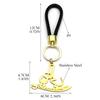 Muslim Quran Ali Zulfiqar Sword Key Chain for Men Stainless Steel Gold Color Arabic Islamic Knife Leather Key Ring Jewelry