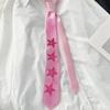 Y2K Star Tie Sweet Unisex Necktie Creative Glossy Tie  Party