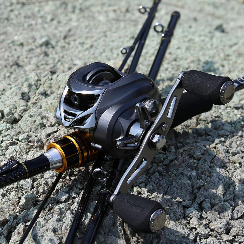 Катушка для удочки и сумка, дорожные удочки, 11 + 1 BB, катушка для ловли наживки, пресноводный окунь, ловля карпа