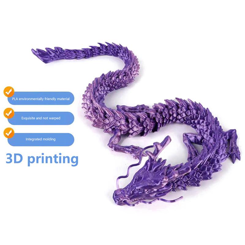 3D-печатный китайский дракон с подвижными суставами по всему телу, предметы домашнего обихода и украшения, достойные коллекции, креативные игрушки