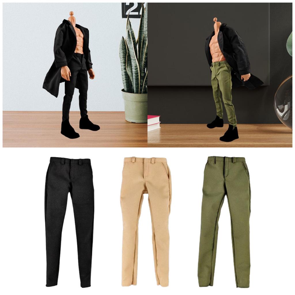 1/6 Male Figure Pants Miniature Trouser,Costume,Doll Decor Mini Man Figures Accessory for 12''