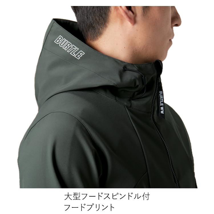 BURTLE 2023 Winter Workwear Hooded Jacket 3190 Lightweight Cold Weather Size 14 Mills Green (Unisex) Workwear, S,