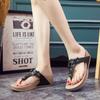 Fashionable 2024 Womens Wedge Flip Flops Outdoor Beach Sandals With Thick Sole