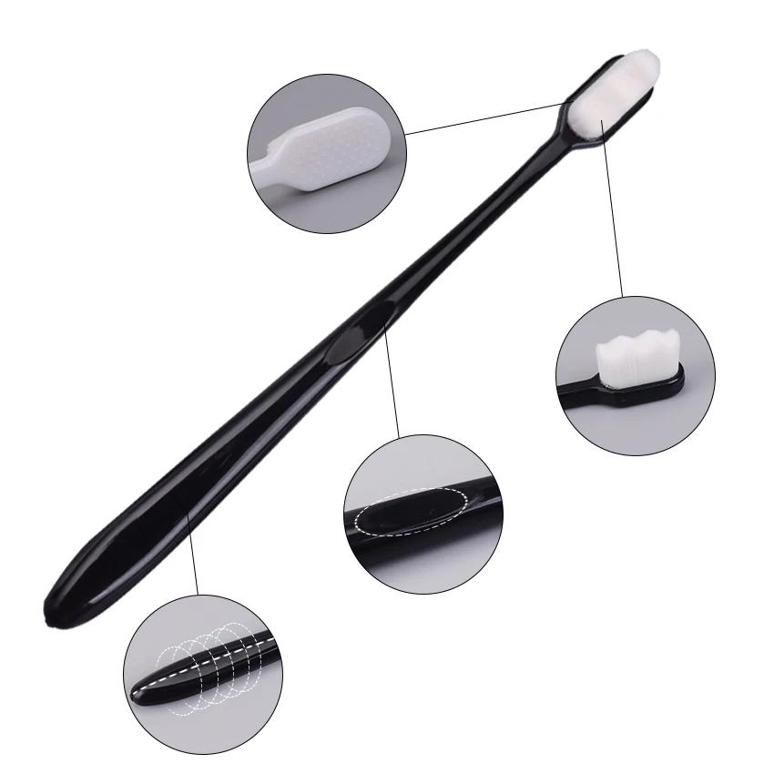 5 шт., нано-зубная щетка с мягкой щетиной, глубокая чистка, ультратонкая зубная щетка, портативная дорожная стоматологическая щетка для ухода за полостью рта, ручная зубная щетка