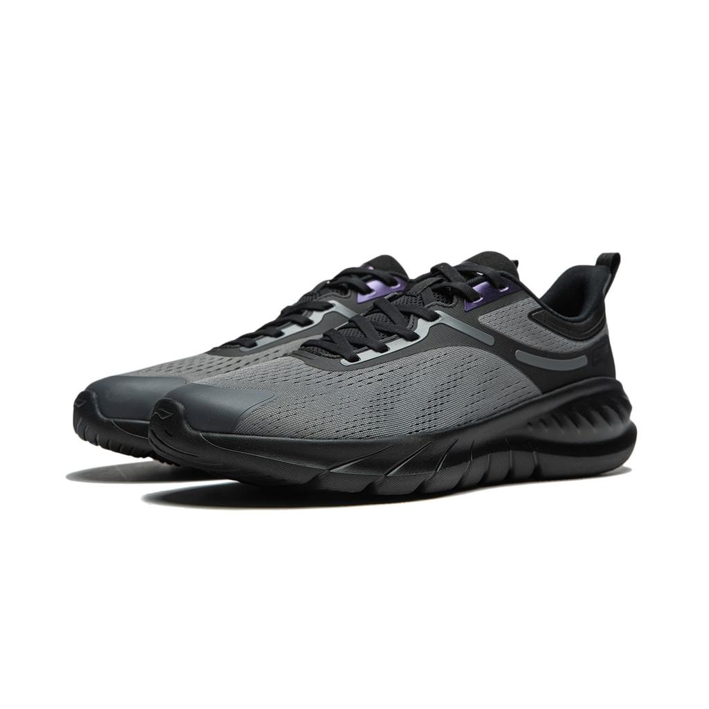 Li Ning Eazgo Flex V2 Низкие Беговые Кроссовки Мужские Серый Черный ARSU005-3