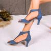 Heeled Sandals Women Back Zipper Fishmouth High Heels Women Shoes Summer Fashion Stiletto Women Sandals