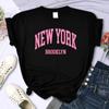 New York Brooklyn Printed Female Tee Clothing Vintage All-math Short Sleeve Summer Breathable T-Shirts Fashion Casual Women Tops