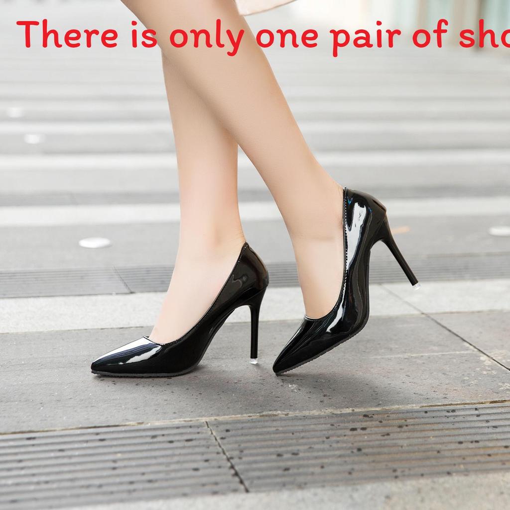 Spring High Heel Shoes For Women With Pointed Toe Pu Slipon For Office And Formal Wear