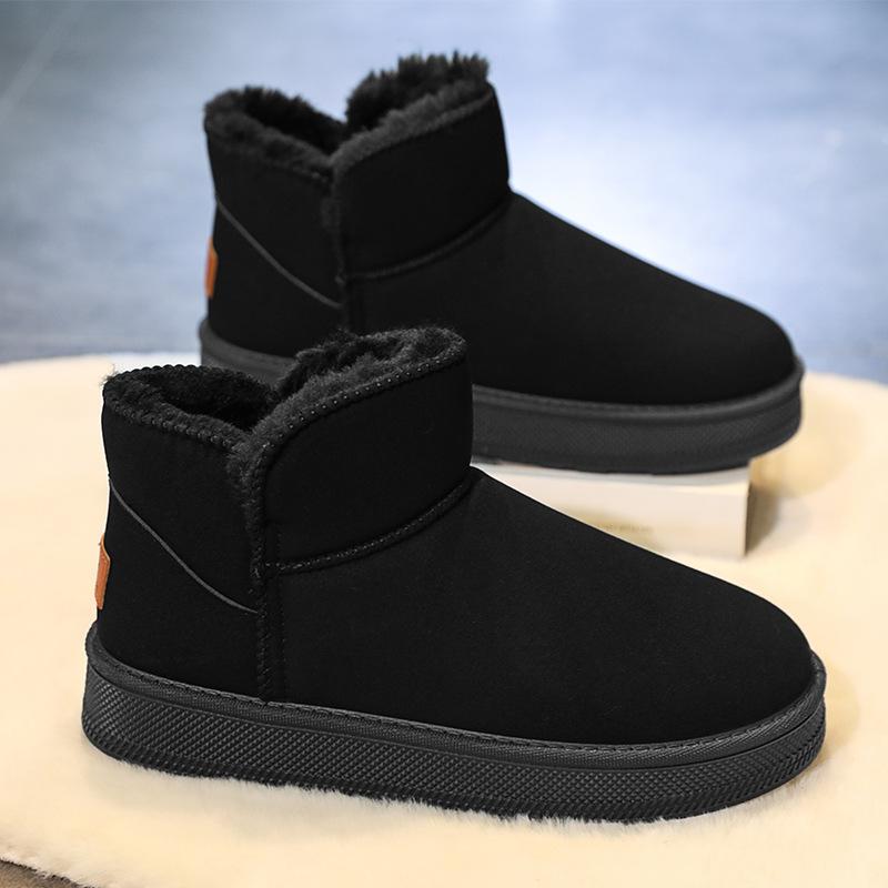 Зимние ботинки мужские, теплые, бархатные, высокие, хлопковые, с мехом, водонепроницаемые и нескользящие, ботинки Martin