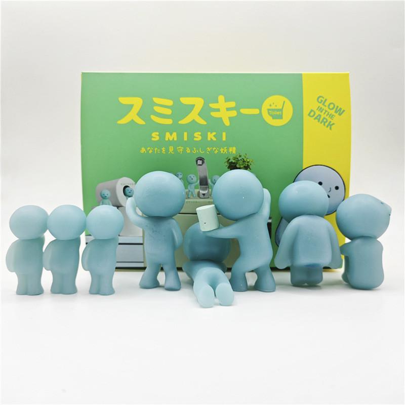 Bathroom Elf Glow In The Dark Pvc Collectible Blind Box Figures Home Decor Car