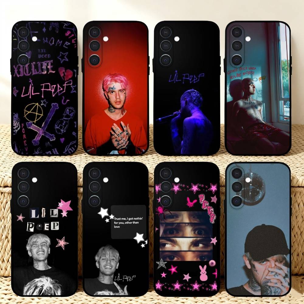 Чехол для телефона L-Lil Peep Star Shopping для Samsung A73, A21s, A22, A31, A32, A52, A53, A71, A80, Мягкий черный корпус