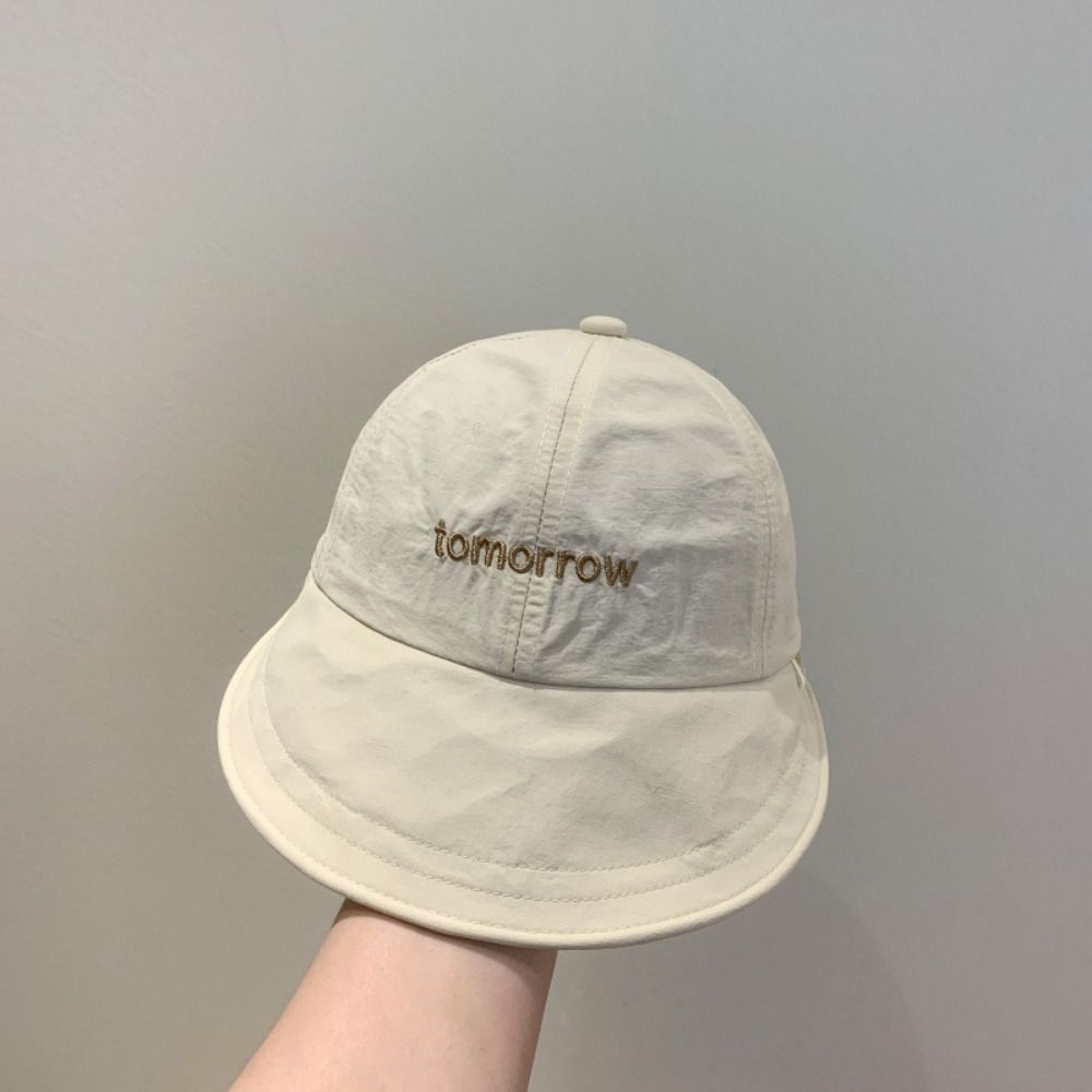 Wide Brim Baby Bucket Hat Cotton Beach Cap Fashion Peaked Cap  Baby