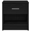 Nightstand with Drawer Black 39 x 28 x 41 cm