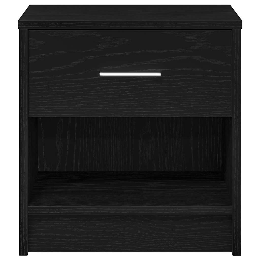 Nightstand with Drawer Black 39 x 28 x 41 cm