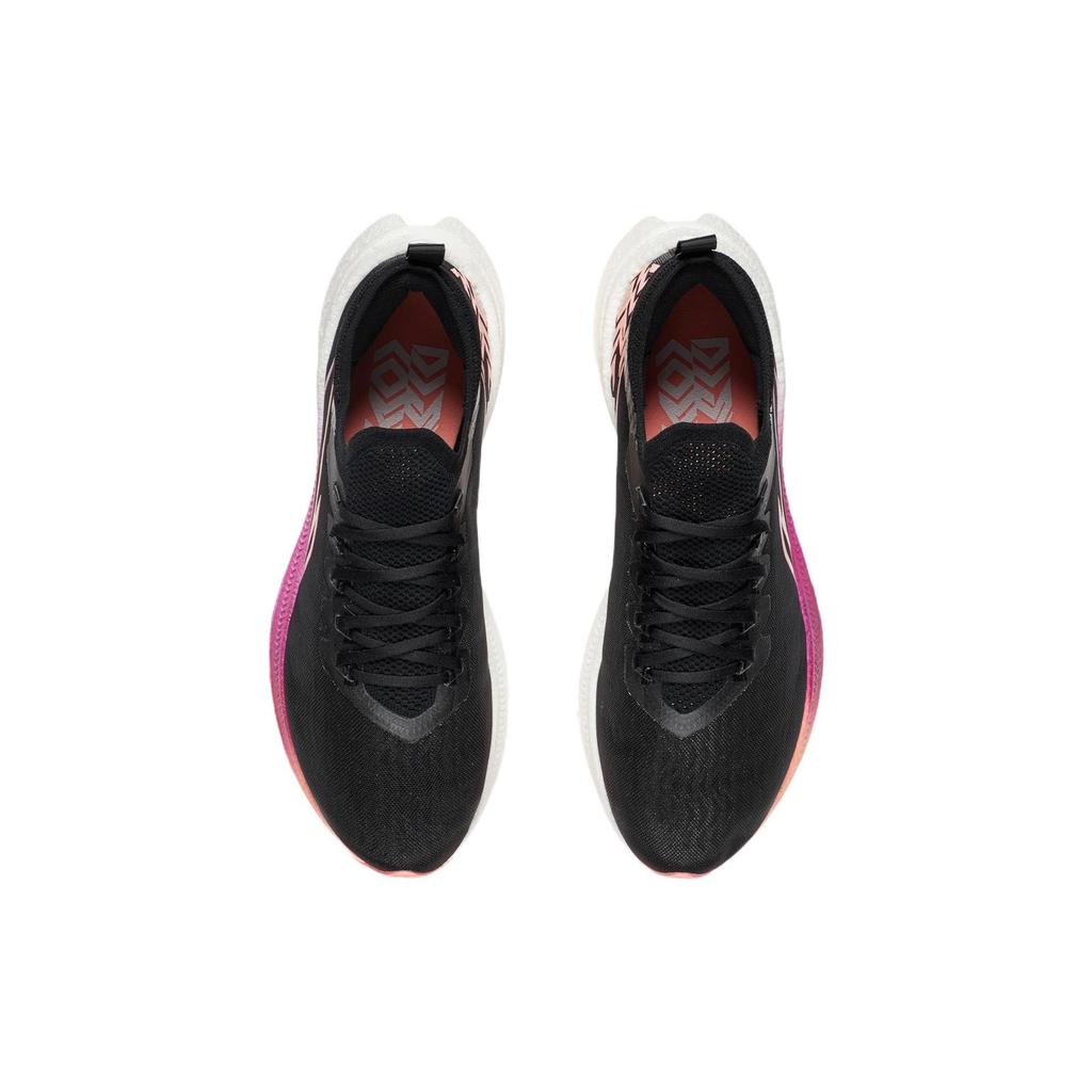 Li Ning Ткань Амортизация Скользкая Устойчивость к истиранию Низкие Беговые кроссовки Мужские Черные ARMS015-4