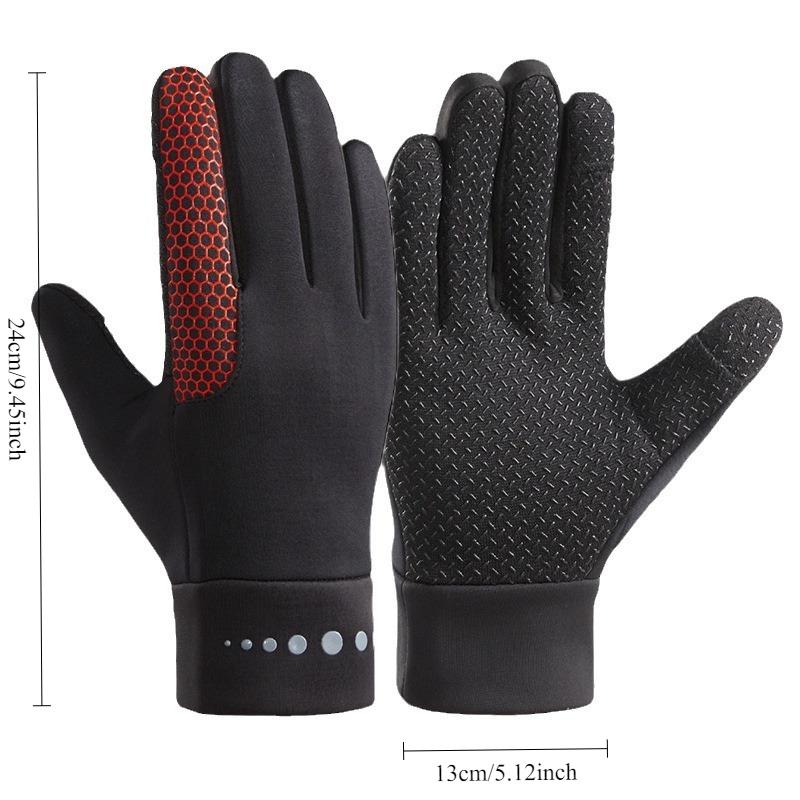 Теплые перчатки для мужчин Мотоциклетные зимние ветрозащитные перчатки Водоотталкивающие Велосипедные для доставки Сенсорный экран Рыбалка Нескользящие перчатки