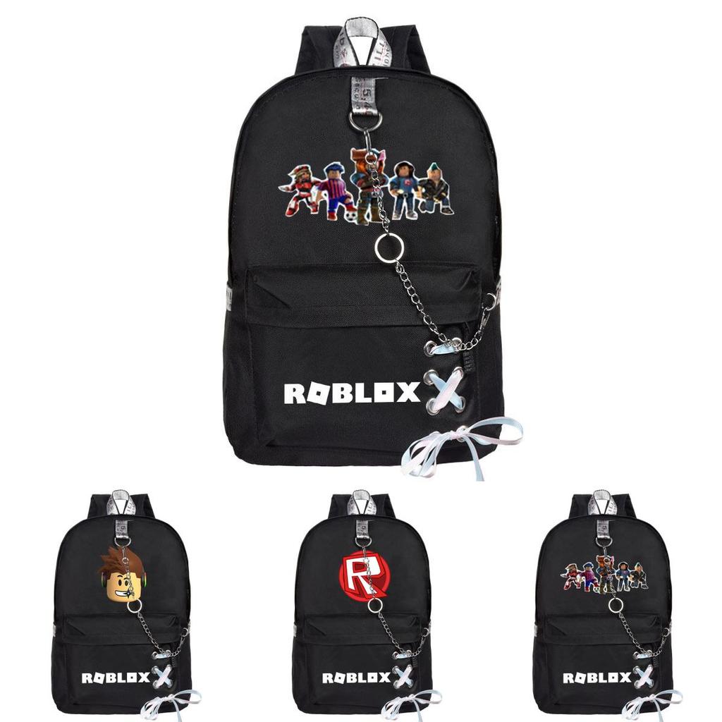 Рюкзак из ткани Оксфорд с принтом Roblox и уникальным дизайном с цепочкой для студентов