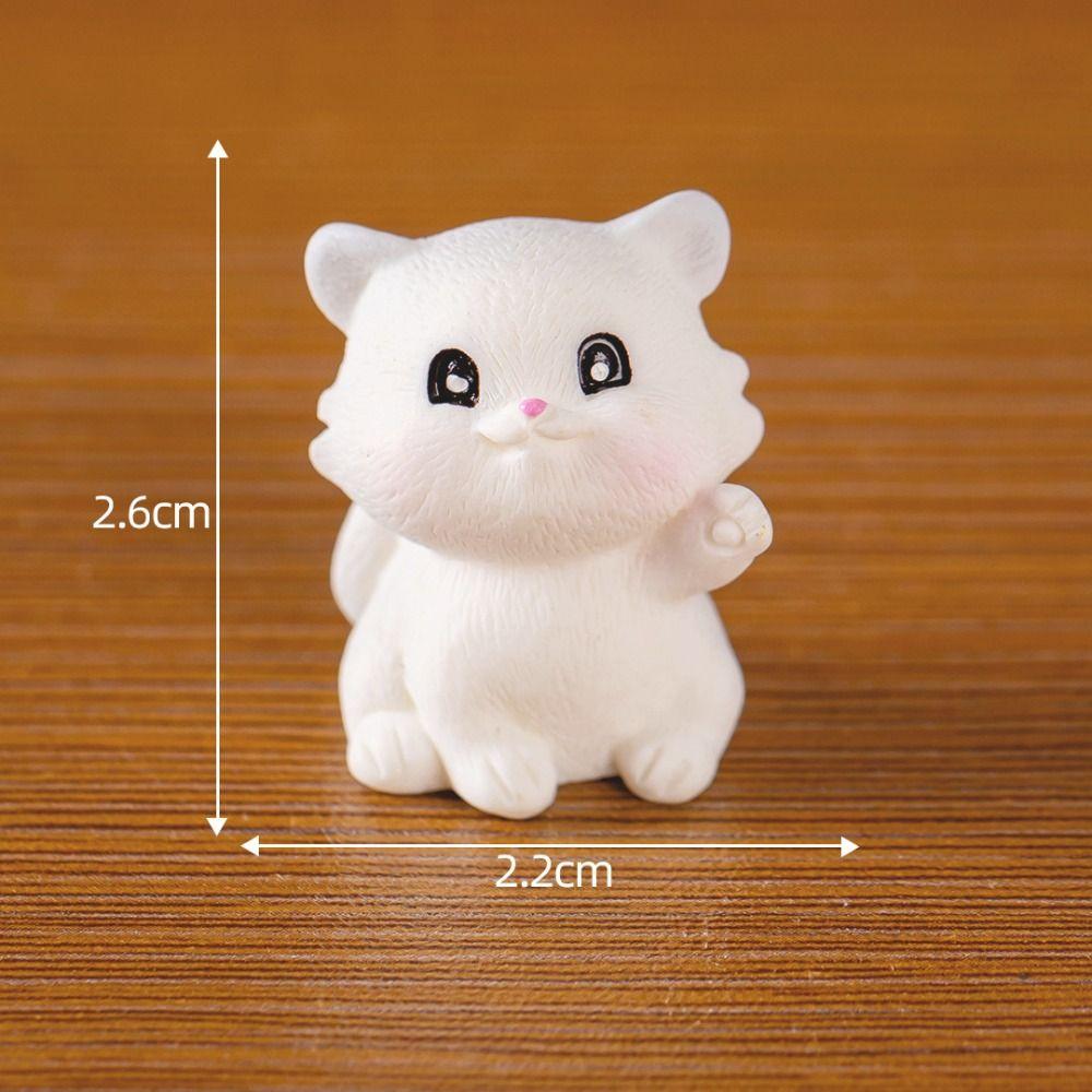 Party Supplies Cute Mini Cat Figurines DIY Resin Crafts Cat Statue Cartoon Kitten Figurines Miniature Car Accessories