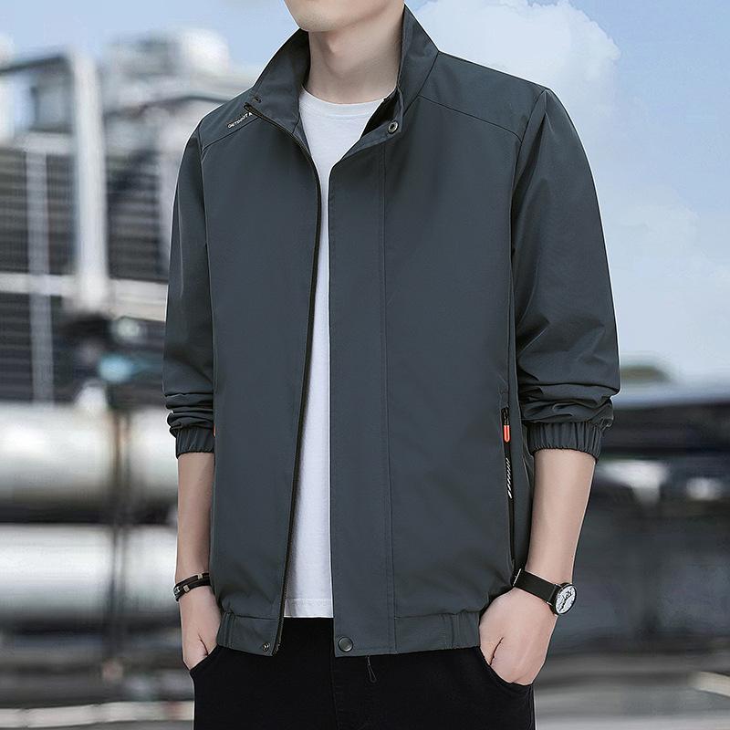 Jacket Men's Autumn Trend Windproof Stand-Up Collar Comfortable Jacket Youth Fashion Versatile Top Men's Jacket