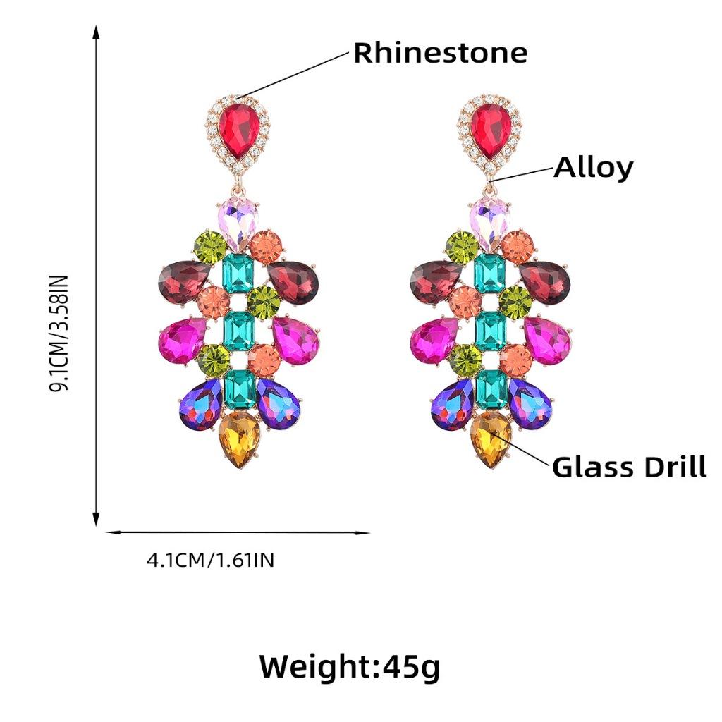 Pinkdudu Модные серьги-капли в виде цветка из сплава со стразами, европейские серьги для женщин PD858