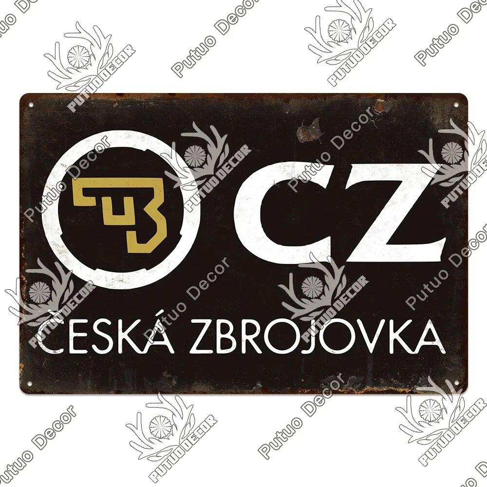 Putuo Decor Brand Poster Vintage Metal Tin Sign Plaque Plate for Garage Man Cave Gun Club Wall Decor Pistola Co2 Arma Metal
