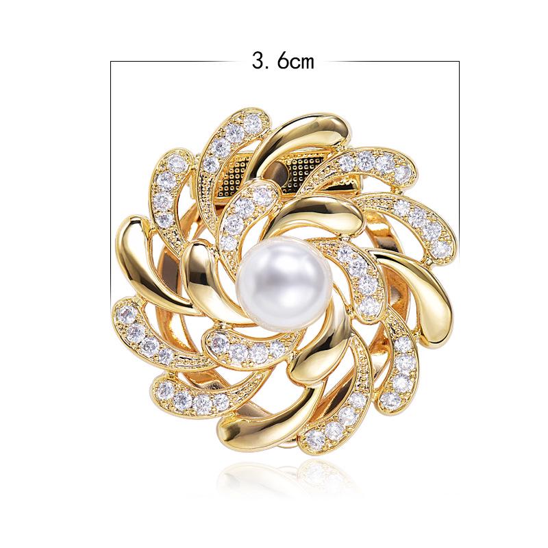High-End Dual-Purpose Flower Brooch & Scarf Buckle Corsage Pin