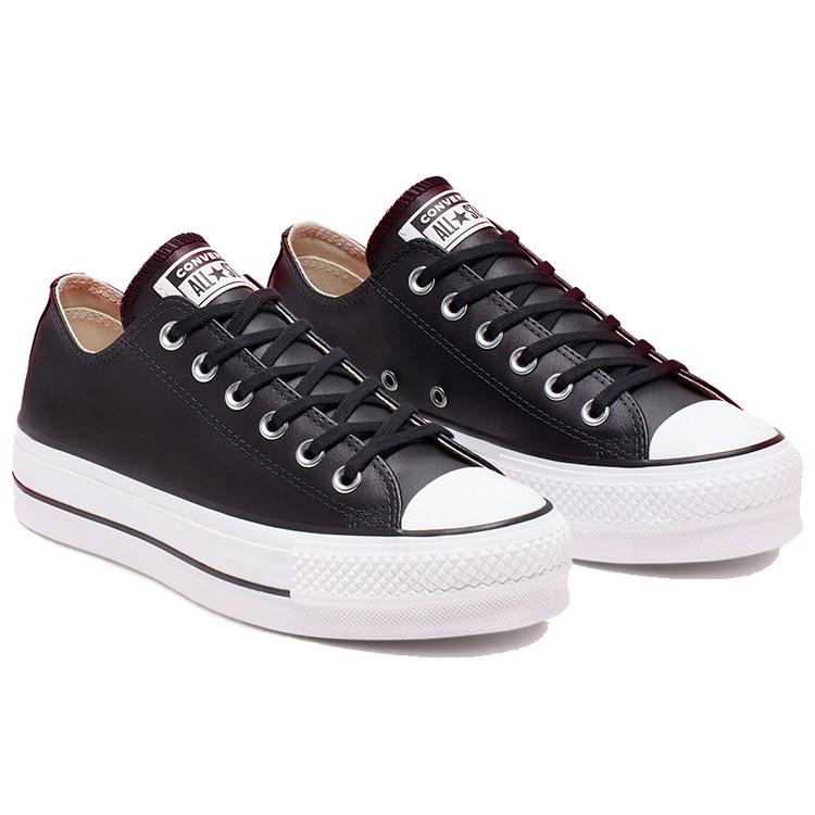 Converse Womens All Star Lift Clean Ox 'Black' (women's sizes) Black / White Canvas Shoes 561681C
