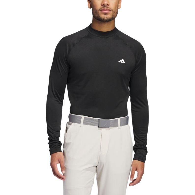 Adidas Cold.Rdy Mock Neck свитер Простая удобная футболка с длинным рукавом Мужские топы Черный IW1388