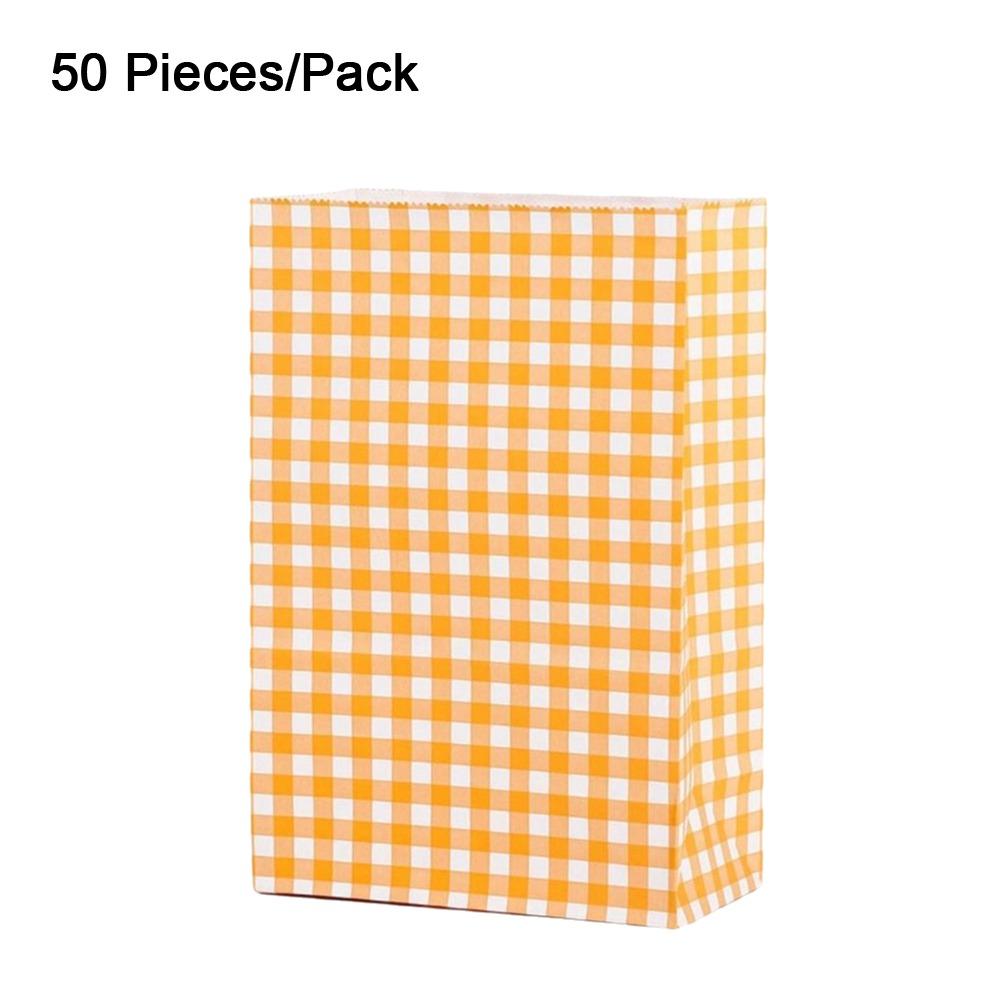 Kraft Paper Gift Packaging Bags Colorful Plaid Candy Bags Checkered Gift Bags for Christmas