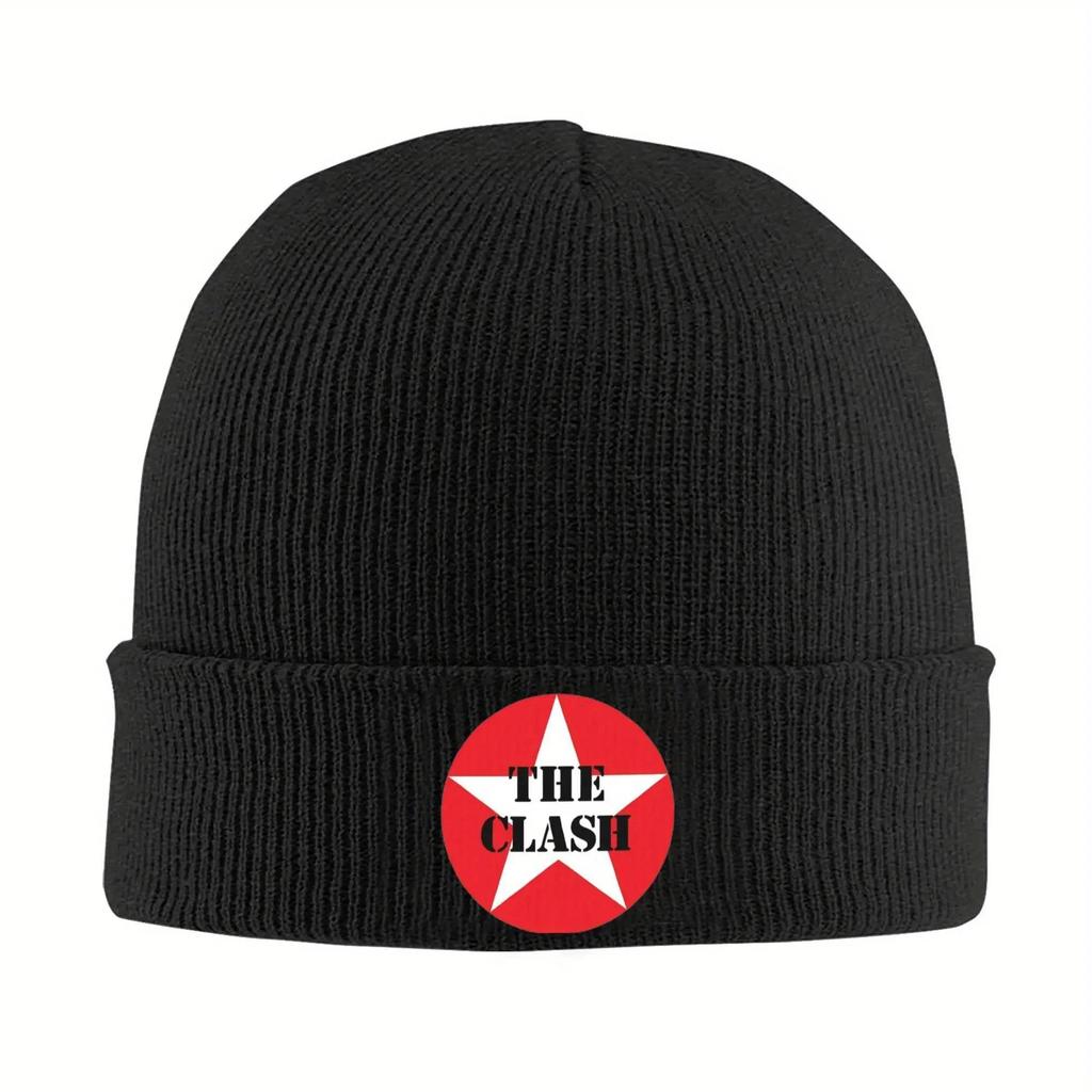 New the clash punk band Knitted Caps Women's Men's Beanies Autumn Winter Hat Acrylic Warm Cap